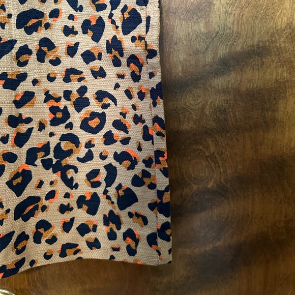 Loft Outlet Womens 14 Brown & Black Cheetah Print Fall Mini Shift Skirt Cotton - Picture 9 of 16